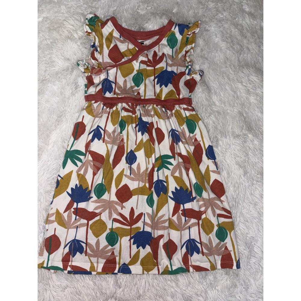 Tea Collection Girls Sz. 6 Floral Design Classic Dress. Soft, Comfortable